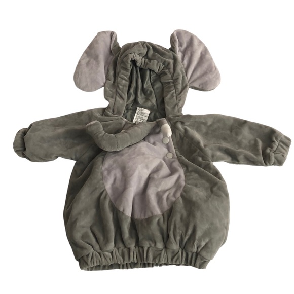 HYDE & EEK ELEPHANT COSTUME Infant Plush Gray Elephant Hoodie - Size 0-6 Months‎ - Picture 6 of 6
